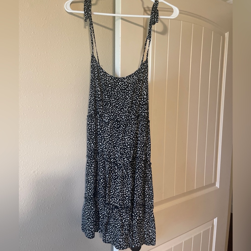 Black and White Patterned Dress